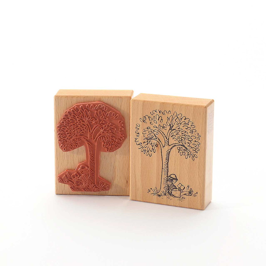 Heindesign Motivstempel Tina - läsande gumma - lesendes Mädchen