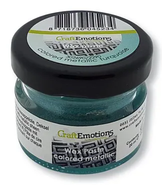 CraftEmotions Wax Paste colored metallic - turquoise 20 ml
