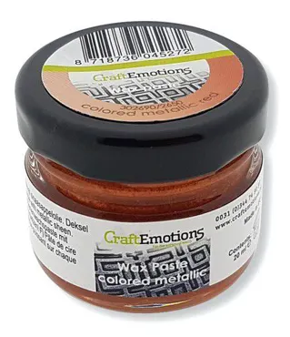 CraftEmotions Wax Paste colored metallic - red 20 ml
