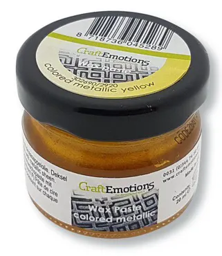 CraftEmotions Wax Paste colored metallic - yellow 20 ml