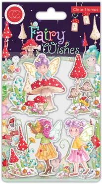 Craft Consortium Fairy Wishes Clear Stamps Flowers