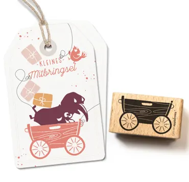 Cats on appletrees Stempel Bollerwagen