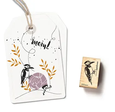 Cats on appletrees Stempel Specht Hilmar