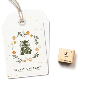 Cats on appletrees Ministempel Pflanze 45 Kamillengrün