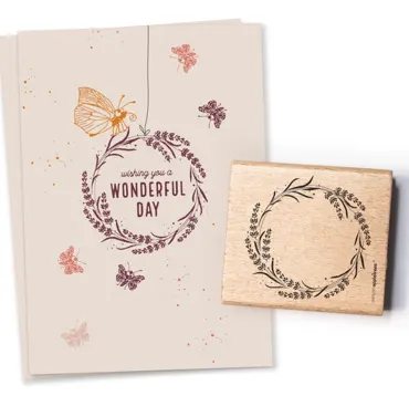 Cats on appletrees Stempel Blütenkranz 8 Lavendel