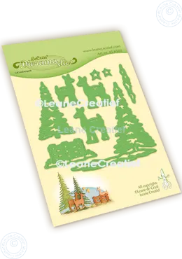 Lea’bilitie® Diorama mit Hirschszene Präge- und Schneideschablone