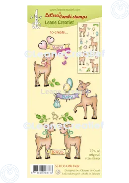 LeCreaDesign® Silikon Kombi Stempel Kleine Hirsche