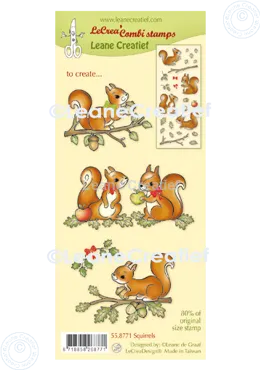 LeCreaDesign® Silikon Kombi Stempel Eichhörnchen
