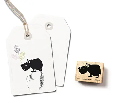 Cats on appletrees Stempel Nilpferd Noura