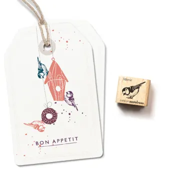 Cats on appletrees  Ministempel Blaumeise Marie