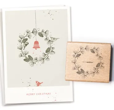 Cats on appletrees Stempel Pinienkranz