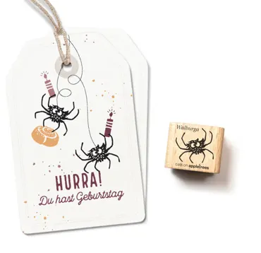 Cats on appletrees Stempel Spinne Walburga