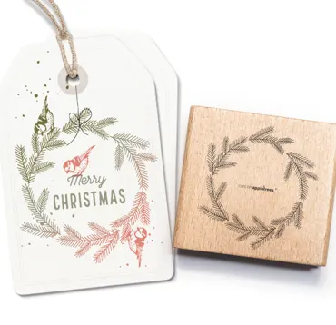 Cats on appletrees Stempel Tannenkranz