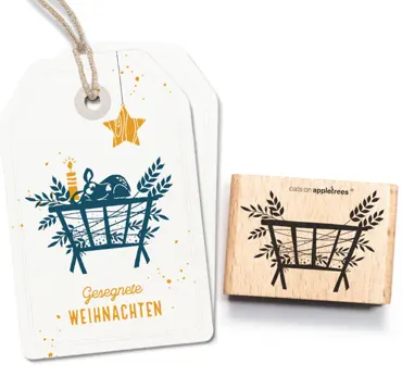 Cats on appletrees Stempel Futterkrippe