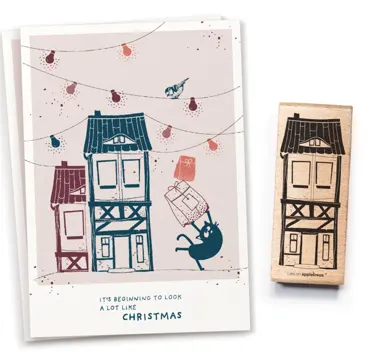 Cats on appletrees Stempel Haus 1