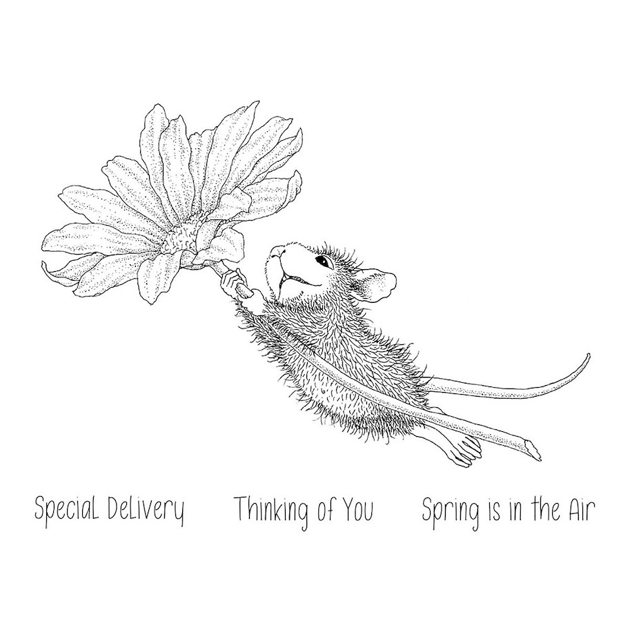 Spellbinders Daisy Mouse Cling Rubber Stamp