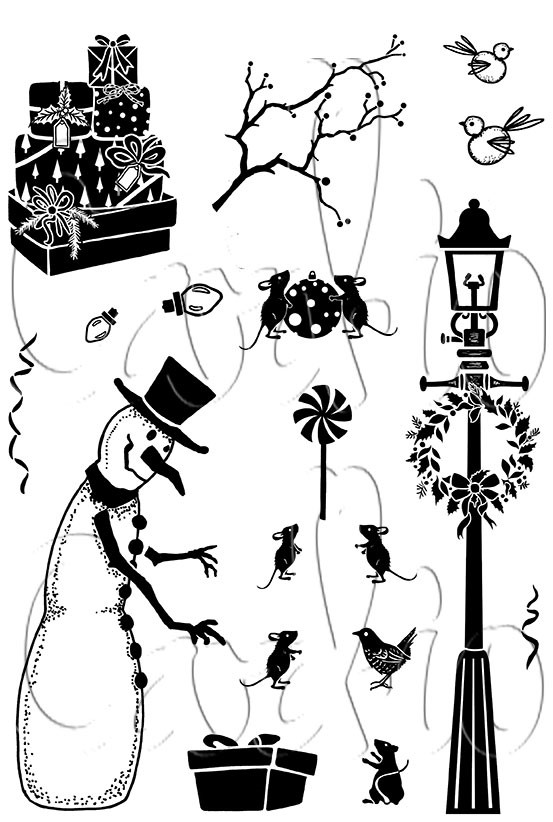 Card-io Light up the Night A6 Clear Stamp Set