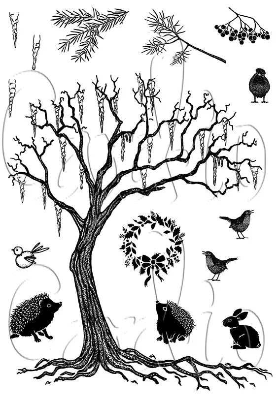 Card-io Nice-icles and Icicles A6 Clear Stamp Set