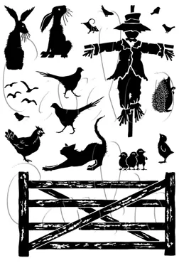 Card-io On the Fence A6 Clear Stamp Set