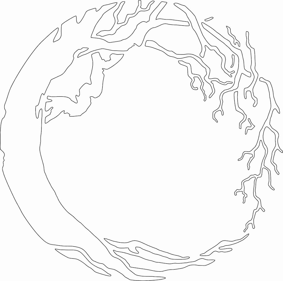 Card-io Round Tree - MajeMask Stencil 15 cm x 15 cm