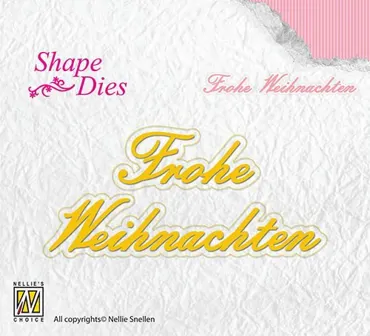 Nellie's Shape Dies Frohe Weihnachten