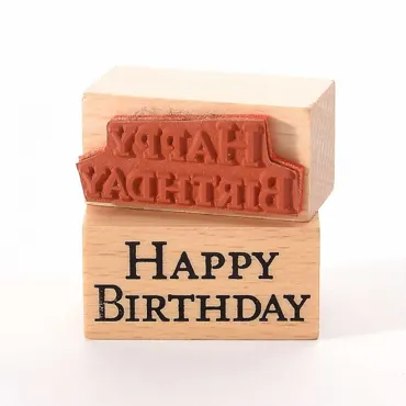 Heindesign Motivstempel Titel Happy Birthday