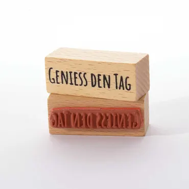 Heindesign Motivstempel Titel: Geniess den Tag