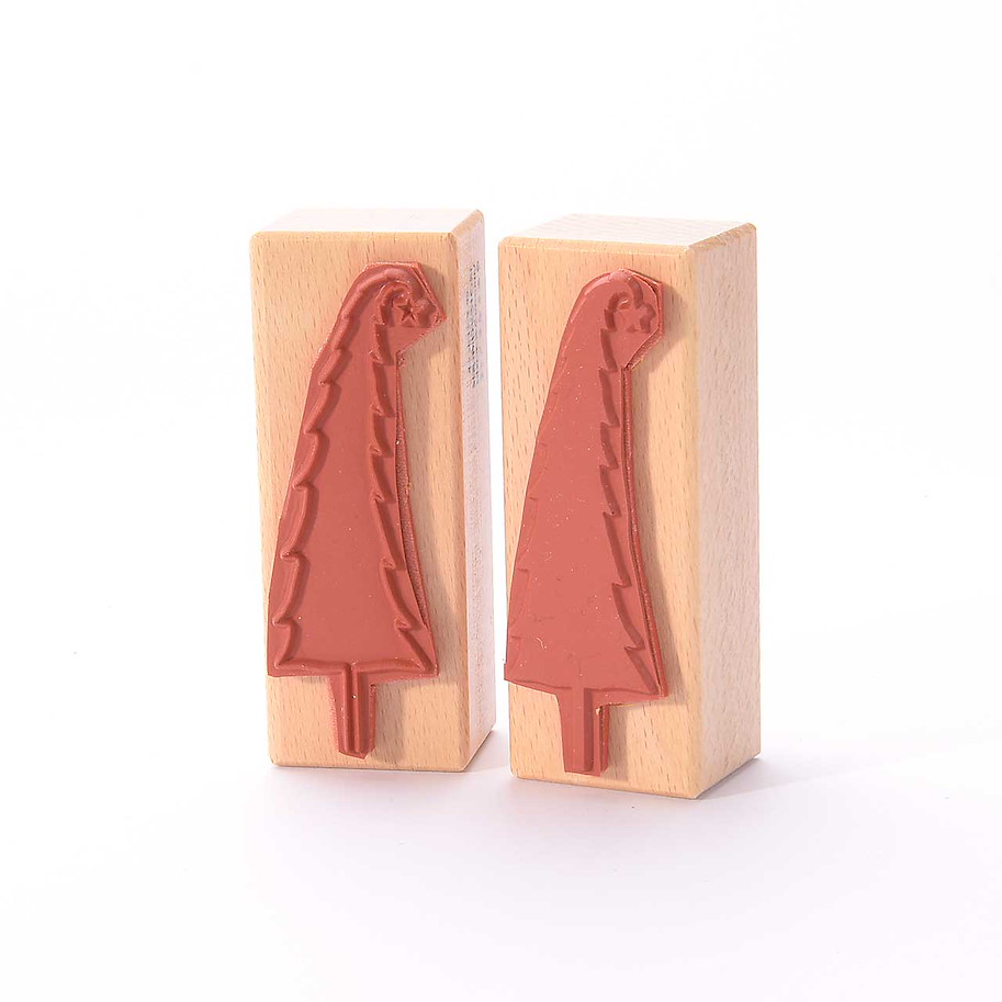 Heindesign Motivstempel Titel: lange Tanne · Fläche und Kontur