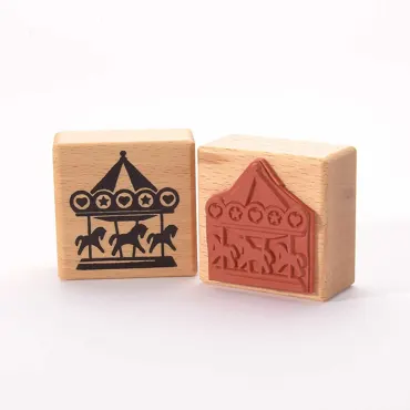 Heindesign Motivstempel Titel: Weihnachtsmarkt Karussell