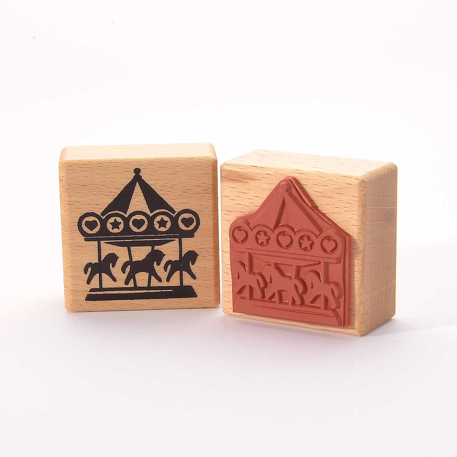 Heindesign Motivstempel Titel: Weihnachtsmarkt Karussell