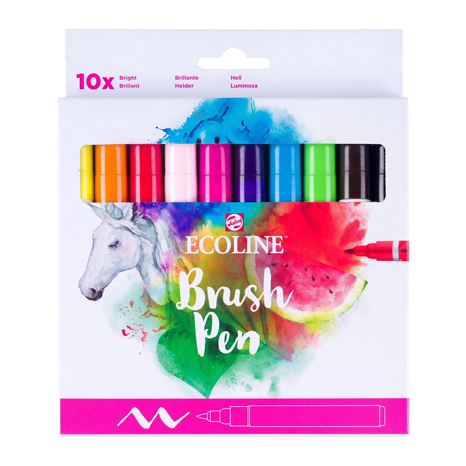 ECOLINE Brush Pen Helltönen-Set | 10 Farben