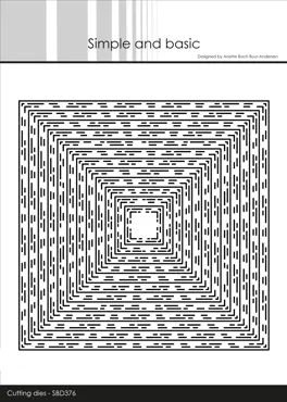 Simple and Basic Broken Lines Square Dies