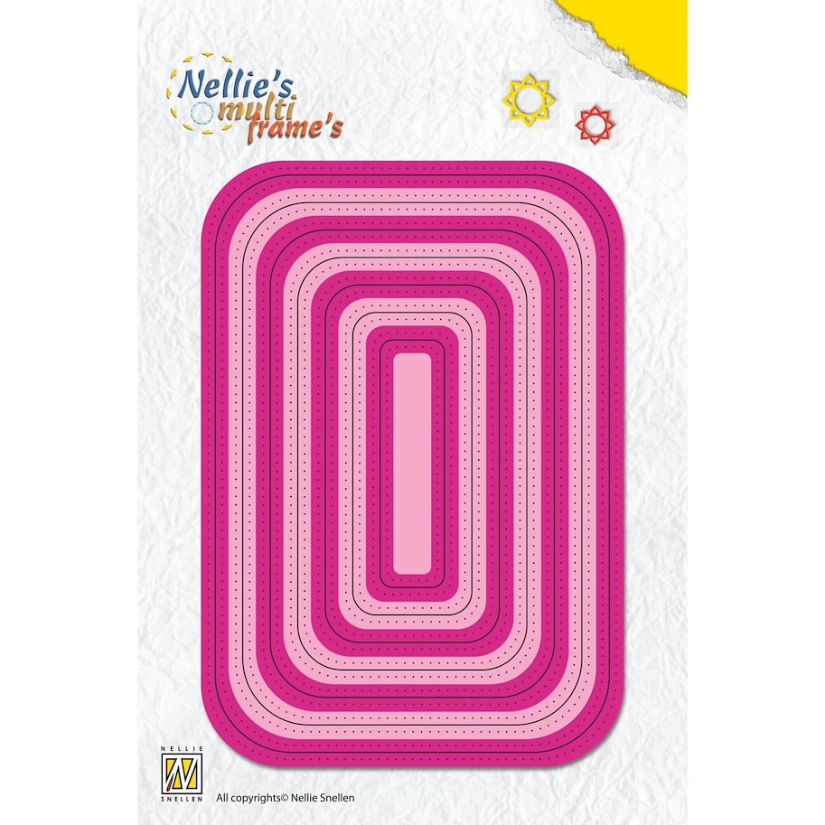 Nellie's Multi Frame Dies Straight Dotted Rectangle 