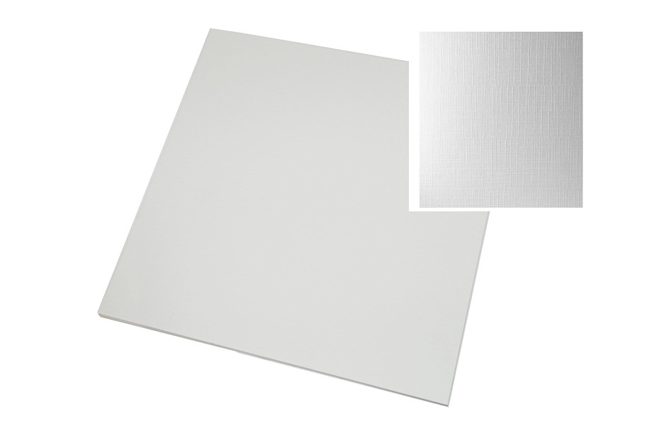 Craft UK 12x12 Inch Linen Card White 300gsm (20pcs) 