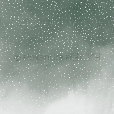 Alexandra Renke Designpapier 'Blütengestöber Nachtgrün'