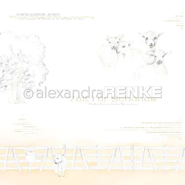 Alexandra Renke Designpapier 'Lämmchen Zeit für Schönes'