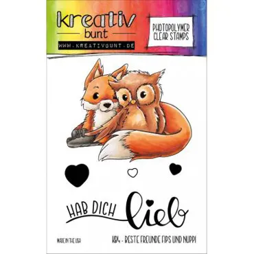 Kreativbunt Clear Stamps Beste Freunde Fips und Nuppi