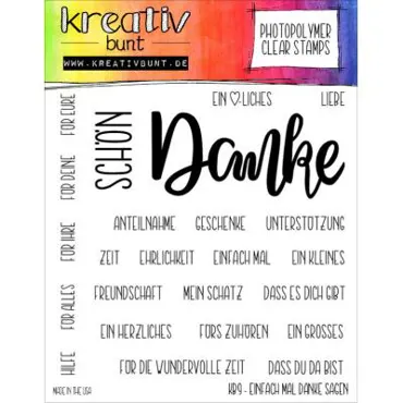 Kreativbunt Clear Stamps Einfach mal Danke sagen