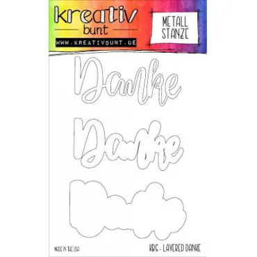 Kreativbunt Stanze Layered Danke