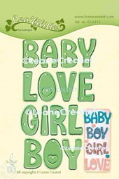 Lea’bilitie® Words Baby, Boy, Girl, Love cutting die 