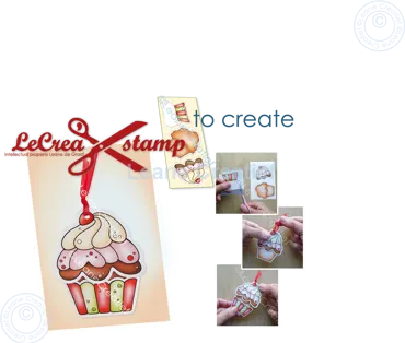 LeCreaDesign® combi clear stamp Cupcake
