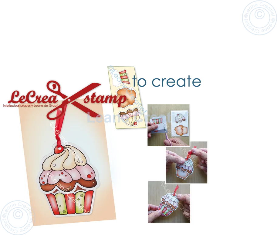LeCreaDesign® combi clear stamp Cupcake