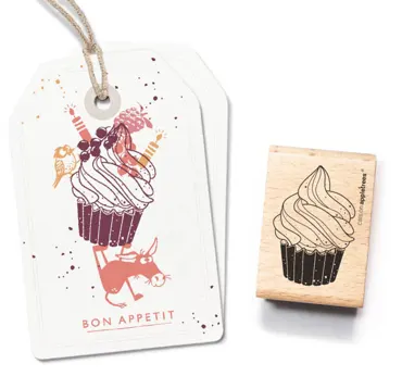 Cats on appletrees Stempel Cupcake 2