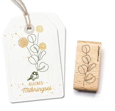 Cats on appletrees Stempel Eukalyptuszweig Outline