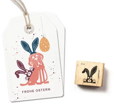 Cats on appletrees Stempel Hasenkopf Jona