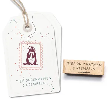 Cats on appletrees Stempel Tief durchatmen & stempeln