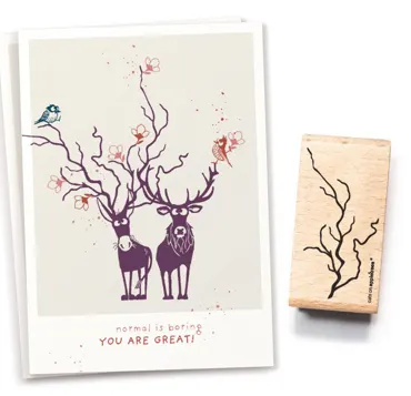 Cats on appletrees Stempel Weidenzweig