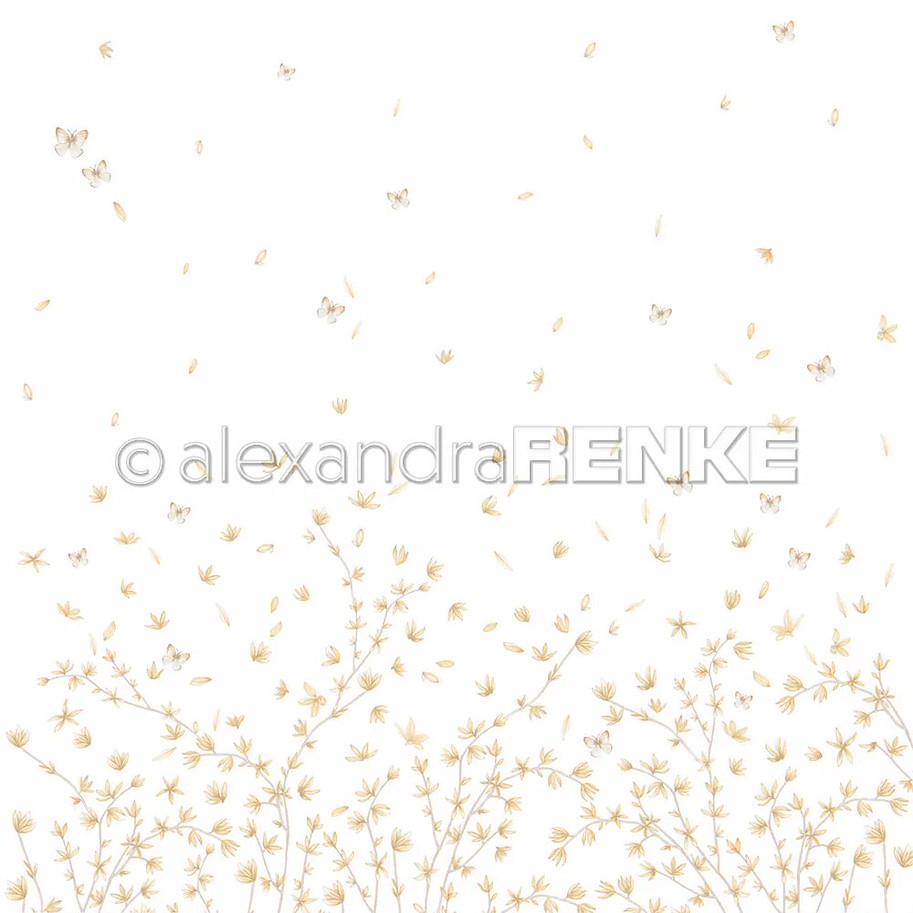 Alexandra Renke Designpapier 'Forsytien Ranken'