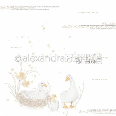 Alexandra Renke Designpapier 'Gänsefamile'