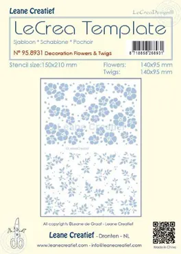 Leane Creatief Template decoration Flowers